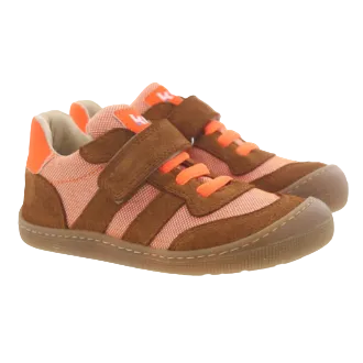 Koel Kinderschuhe in Dunkelorange mit Klettverschluss und Flexibändern