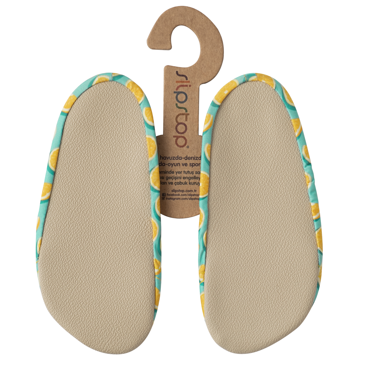 Slipstop Wasserschuhe Badeschläppchen LIME - keks.