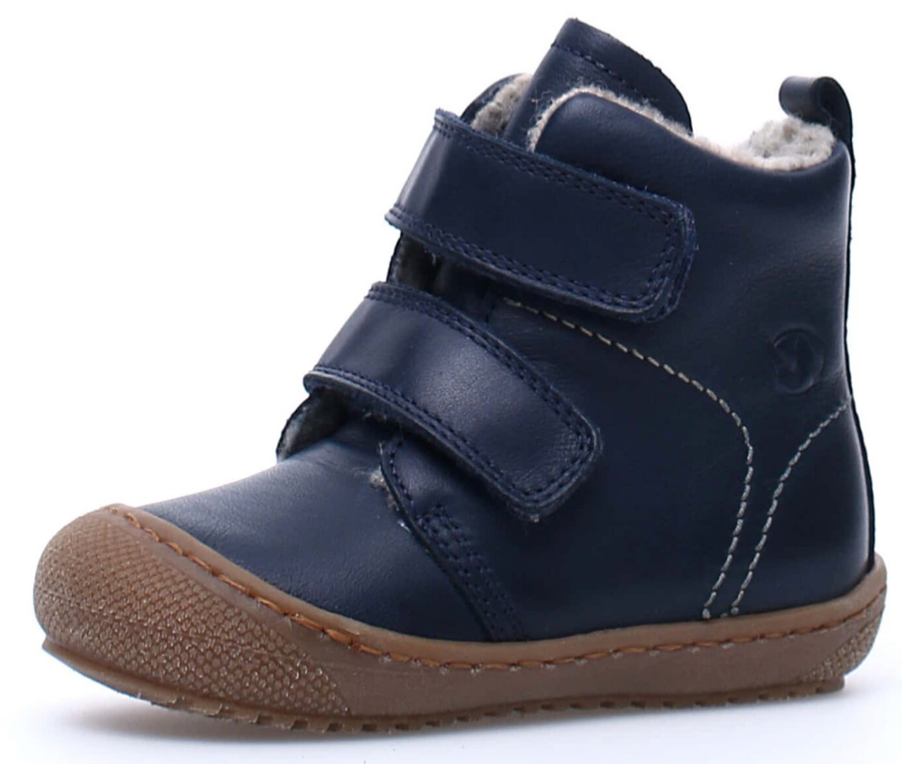 Naturino Bubble Klett Lauflernstiefel mit Wolle NAVY - keks.