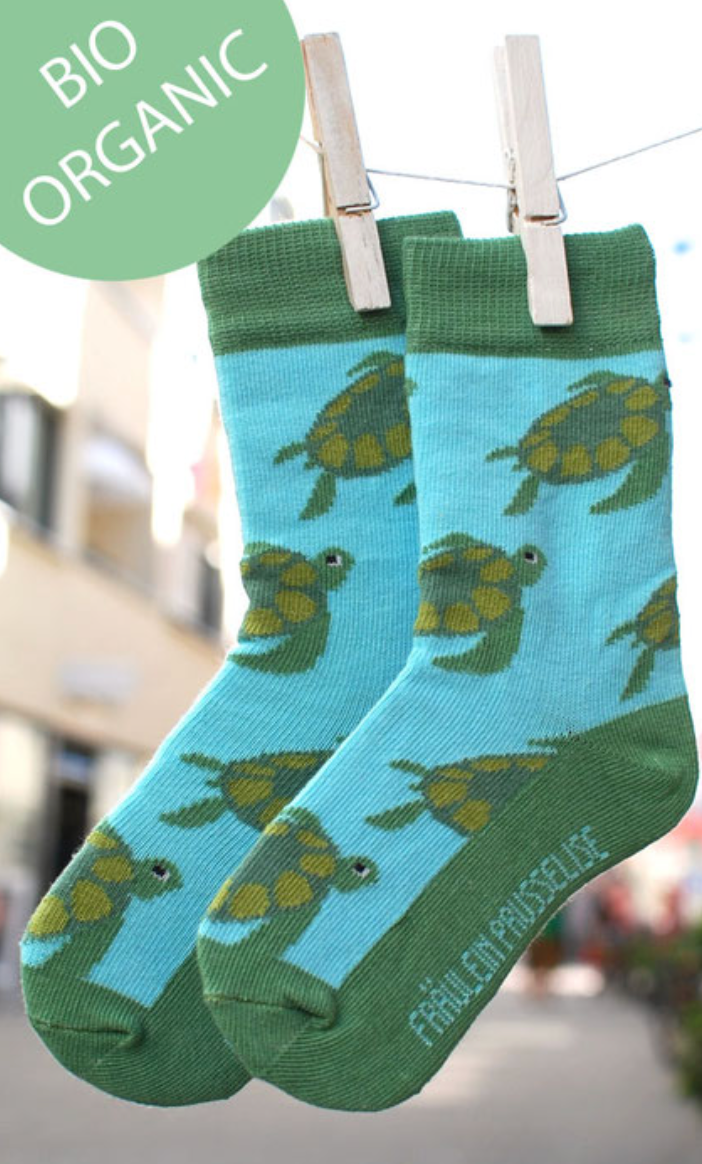 Fräulein Prusselise Bio Socken Schildkröte - keks.