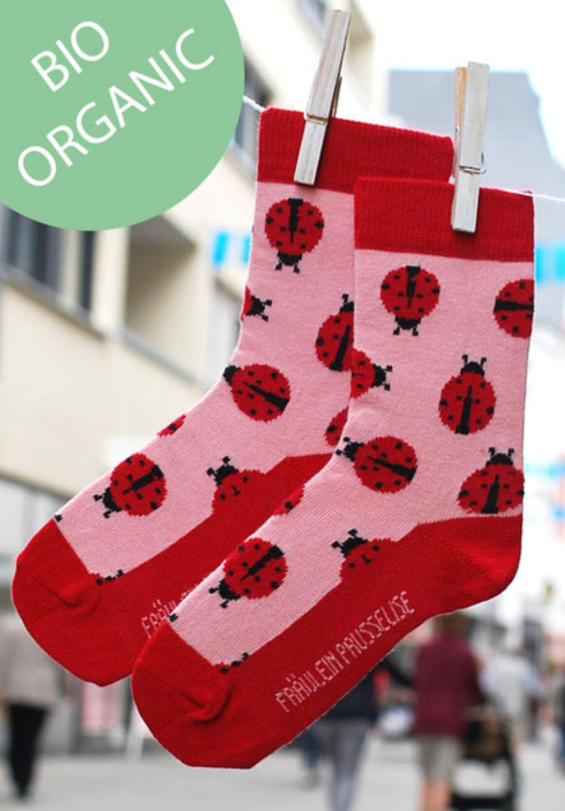 Fräulein Prusselise Bio Socken Marienkäfer - keks.