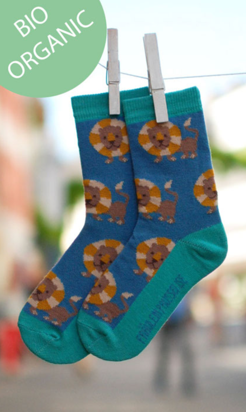 Fräulein Prusselise Bio Socken Löwe - keks.
