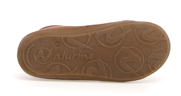 Naturino Cocoon Klett Lauflernschuh mit Wolle COGNAC - keks.