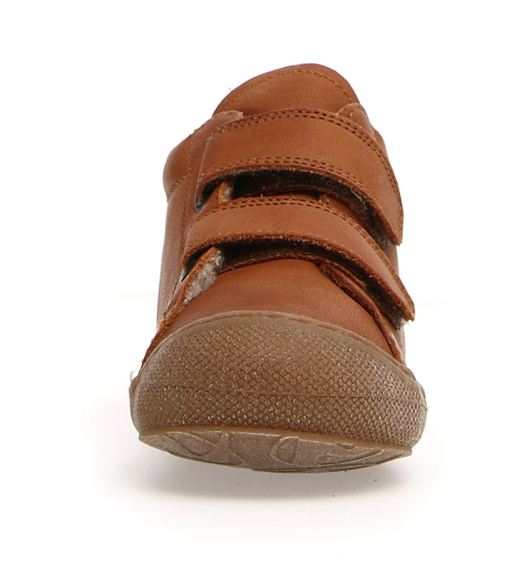 Naturino Cocoon Klett Lauflernschuh mit Wolle COGNAC - keks.