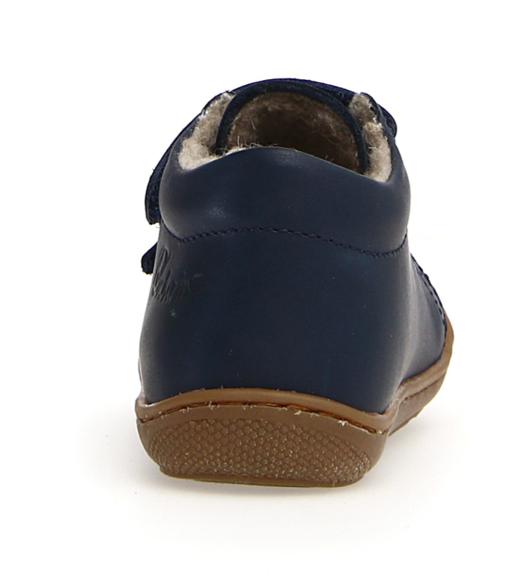 Naturino Cocoon Klett Lauflernschuh mit Wolle NAVY - keks.