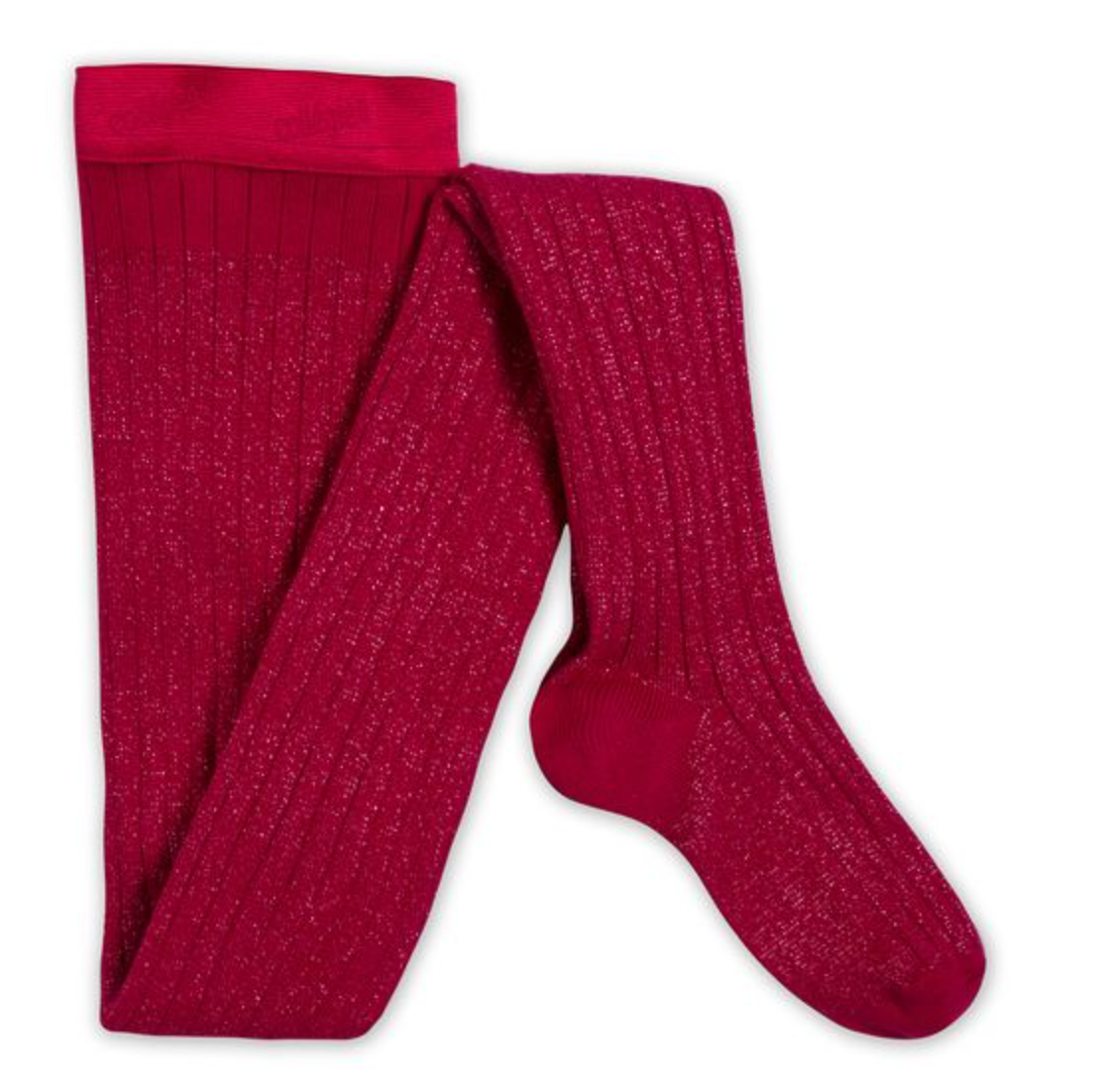 Weiche gerippte Glitzer Strumpfhosen AMÉLIE rouge carmin dunkelrot Bordeaux bei keks. Bielefeld