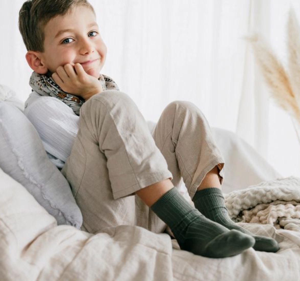 Collégien • 3 schöne Farben • Leichte gerippte Socken aus Baumwolle PAUL - keks.