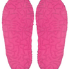 Nanga Kinderhausschuhe von unten, Pinke Naturkautschuksohle
