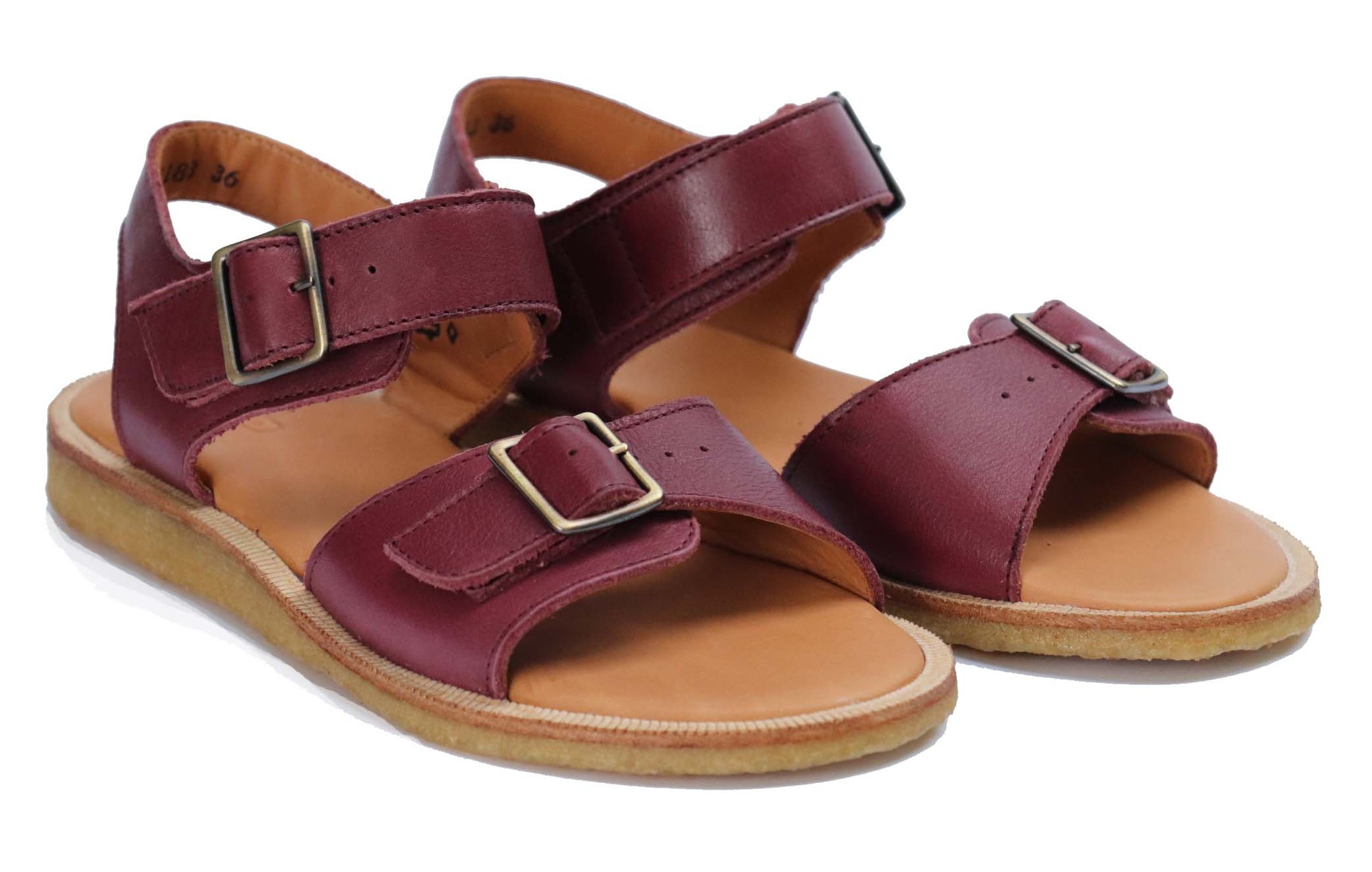 RAP Retrosandale aus Naturleder BORDO - keks.