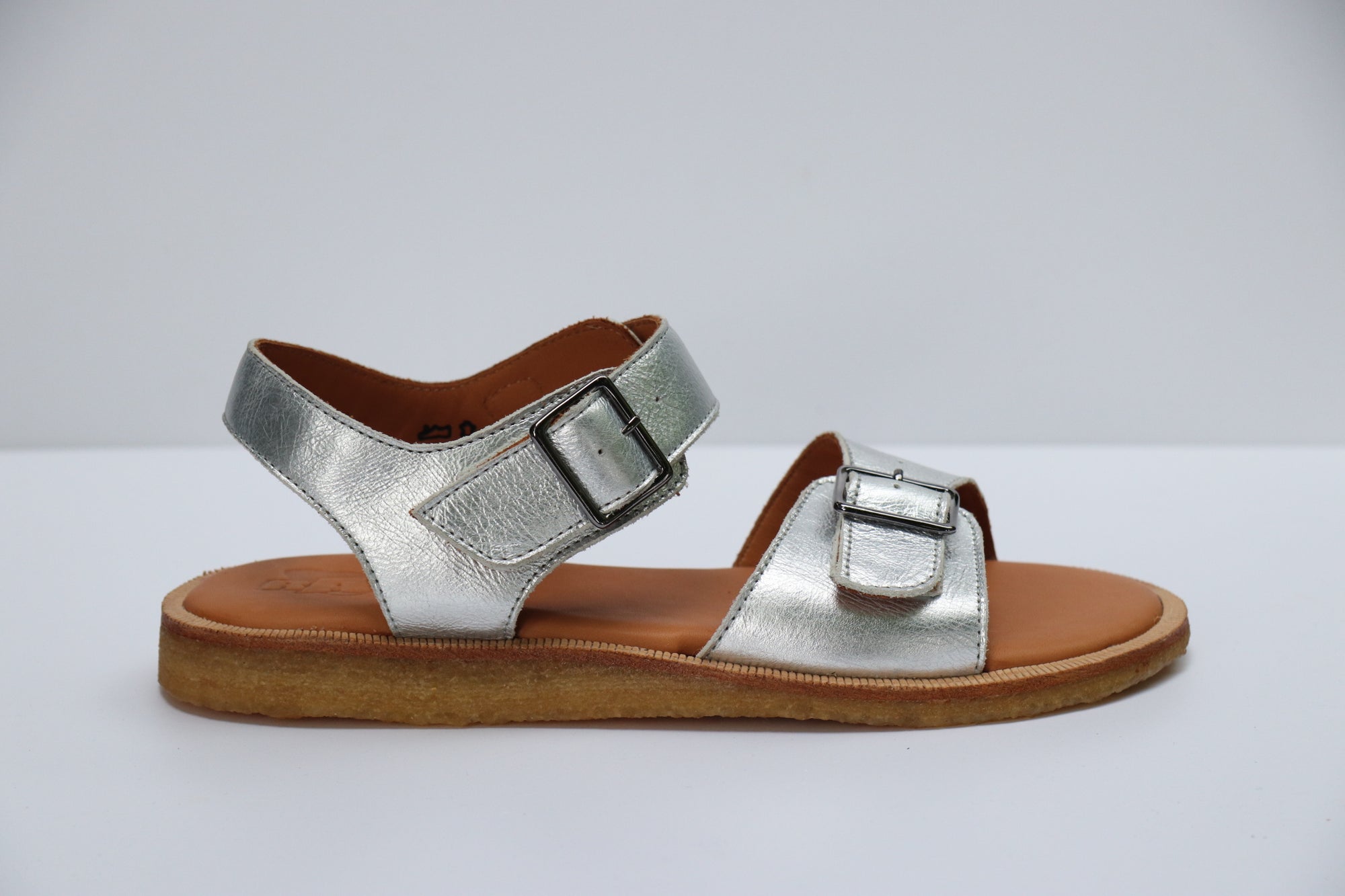 RAP Retrosandale aus Naturleder SILVER - keks.