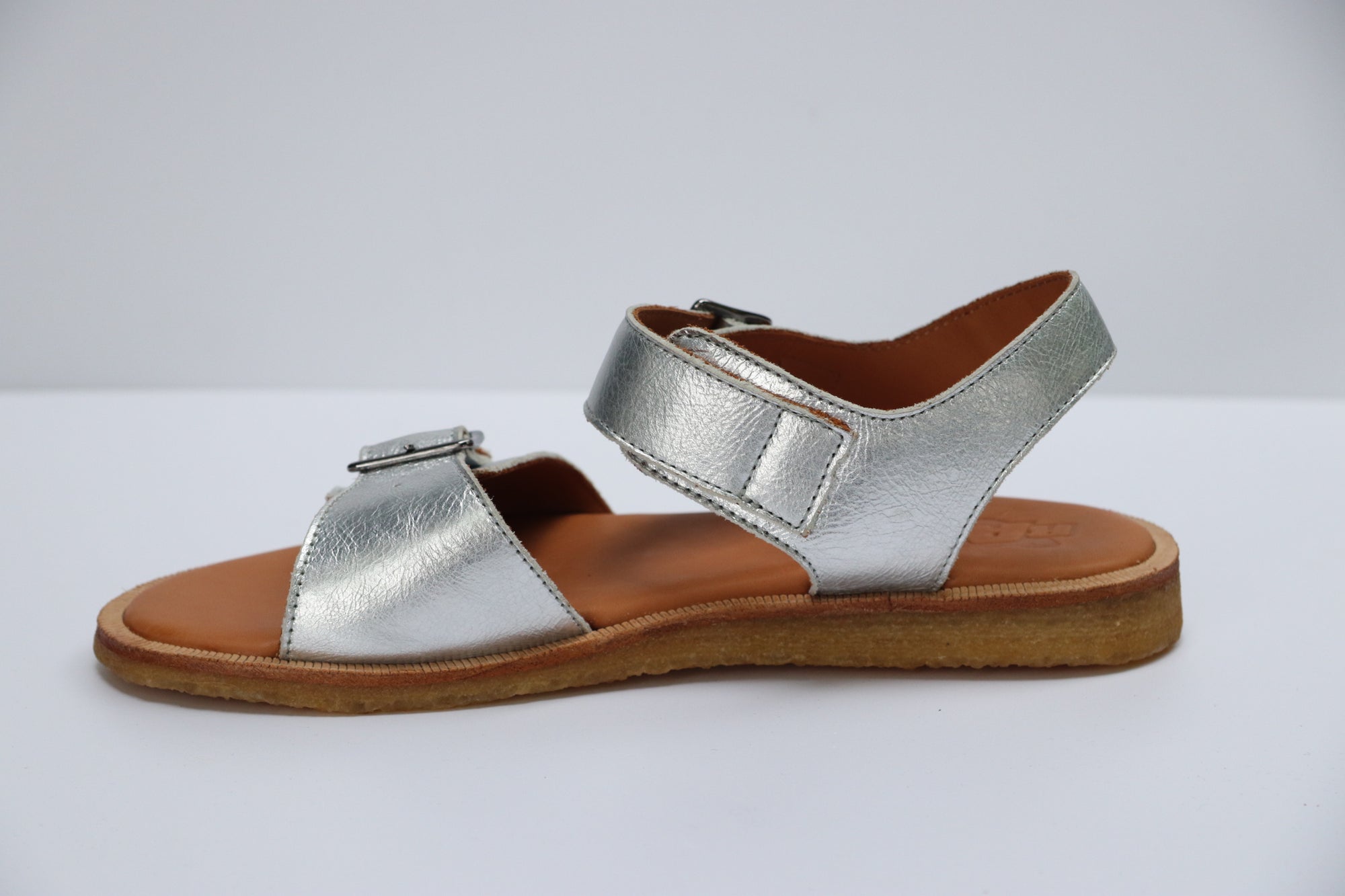 RAP Retrosandale aus Naturleder SILVER - keks.