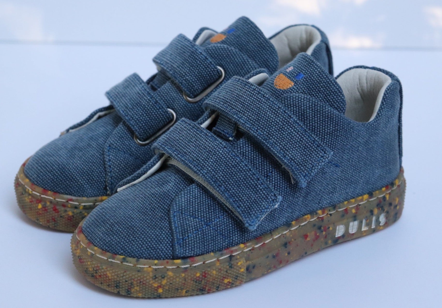 DULIS vegane Halbschuhe Klett BLUE CANVAS - keks.