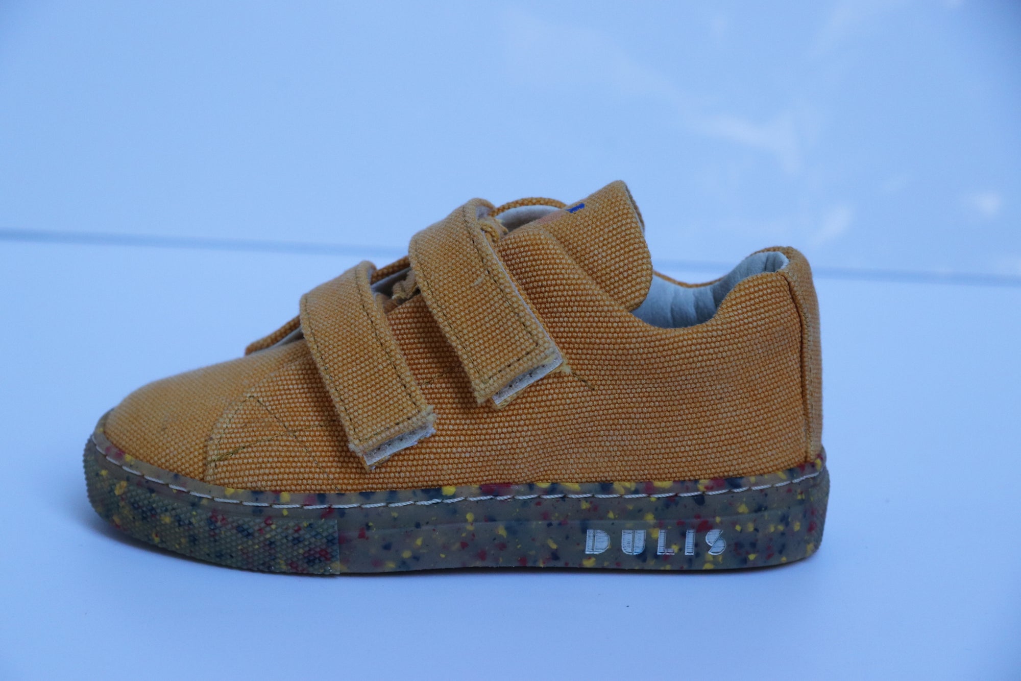 DULIS vegane Halbschuhe Klett YELLOW CANVAS - keks.