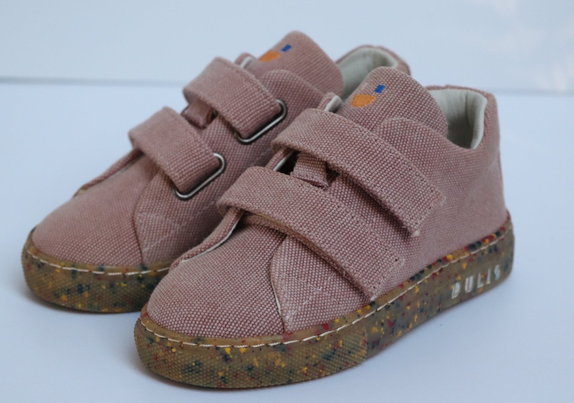 DULIS vegane Halbschuhe Klett PINK CANVAS - keks.