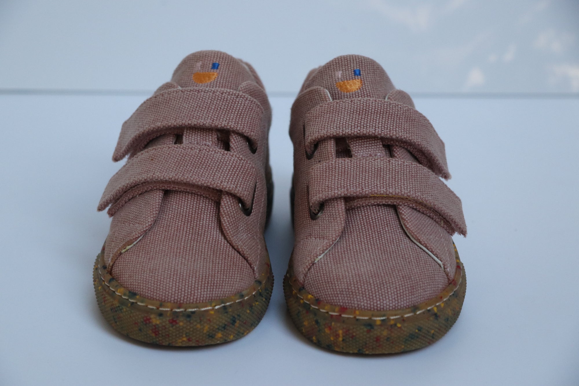 DULIS vegane Halbschuhe Klett PINK CANVAS - keks.