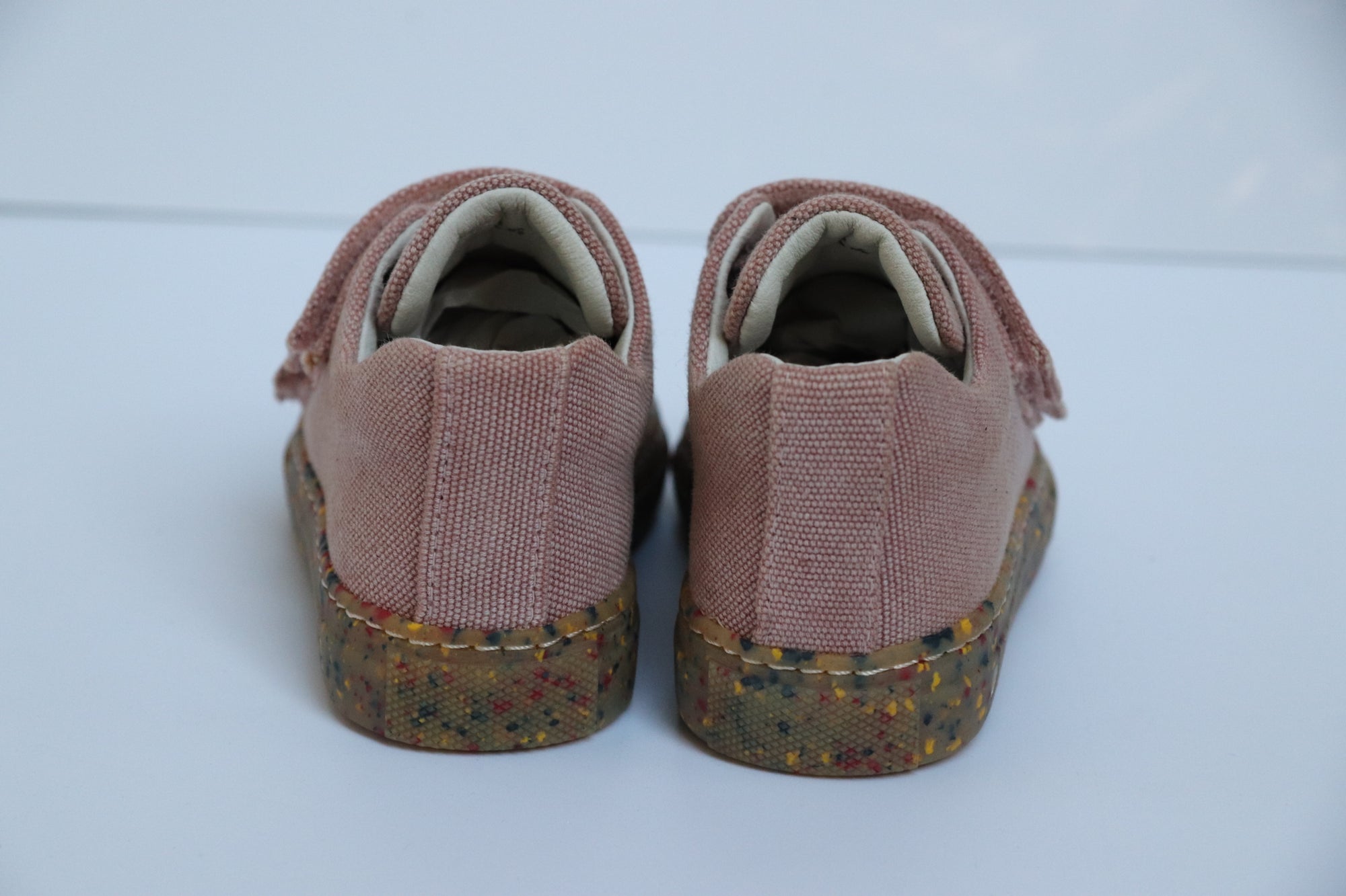 DULIS vegane Halbschuhe Klett PINK CANVAS - keks.