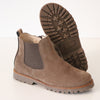 Beberlis Chelseas TAUPE Hydrovelours mit Goldener Ferse - keks.