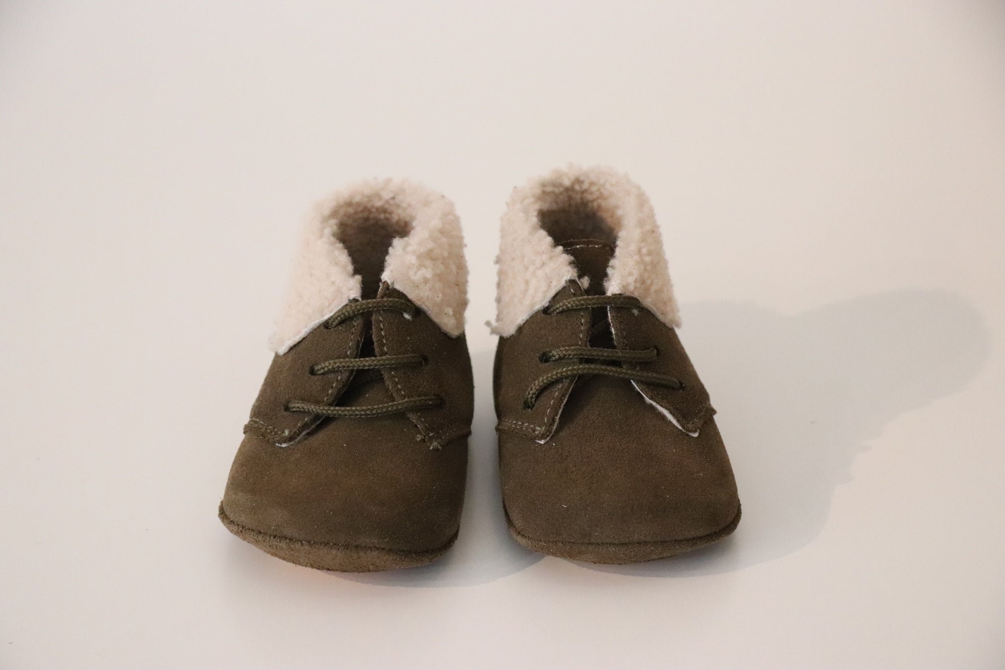 Beberlis Baby Warme Schnürschuhe DOXIE Olive - keks.