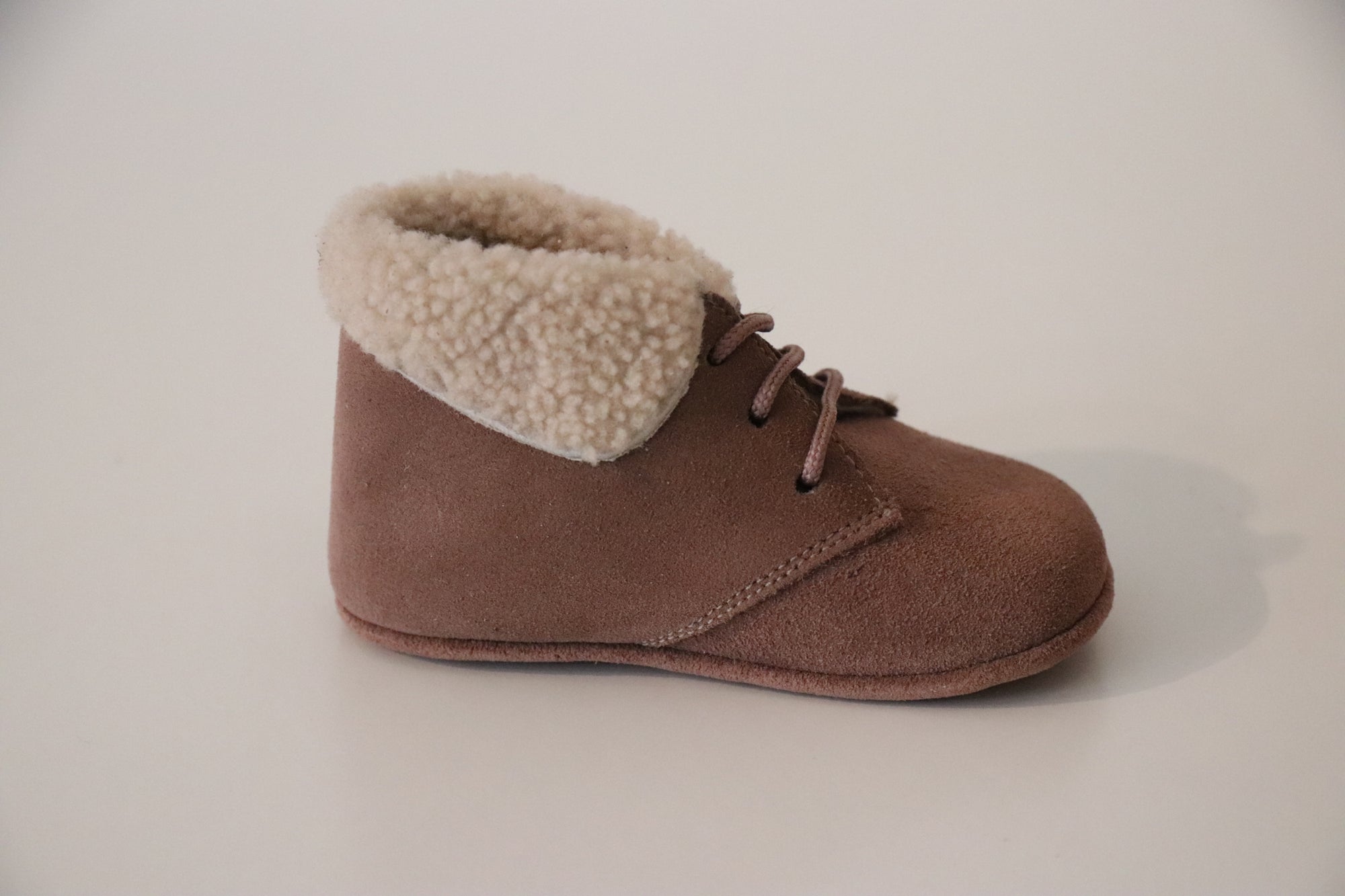 Beberlis Baby Warme Schnürschuhe DOXIE Rosewood - keks.