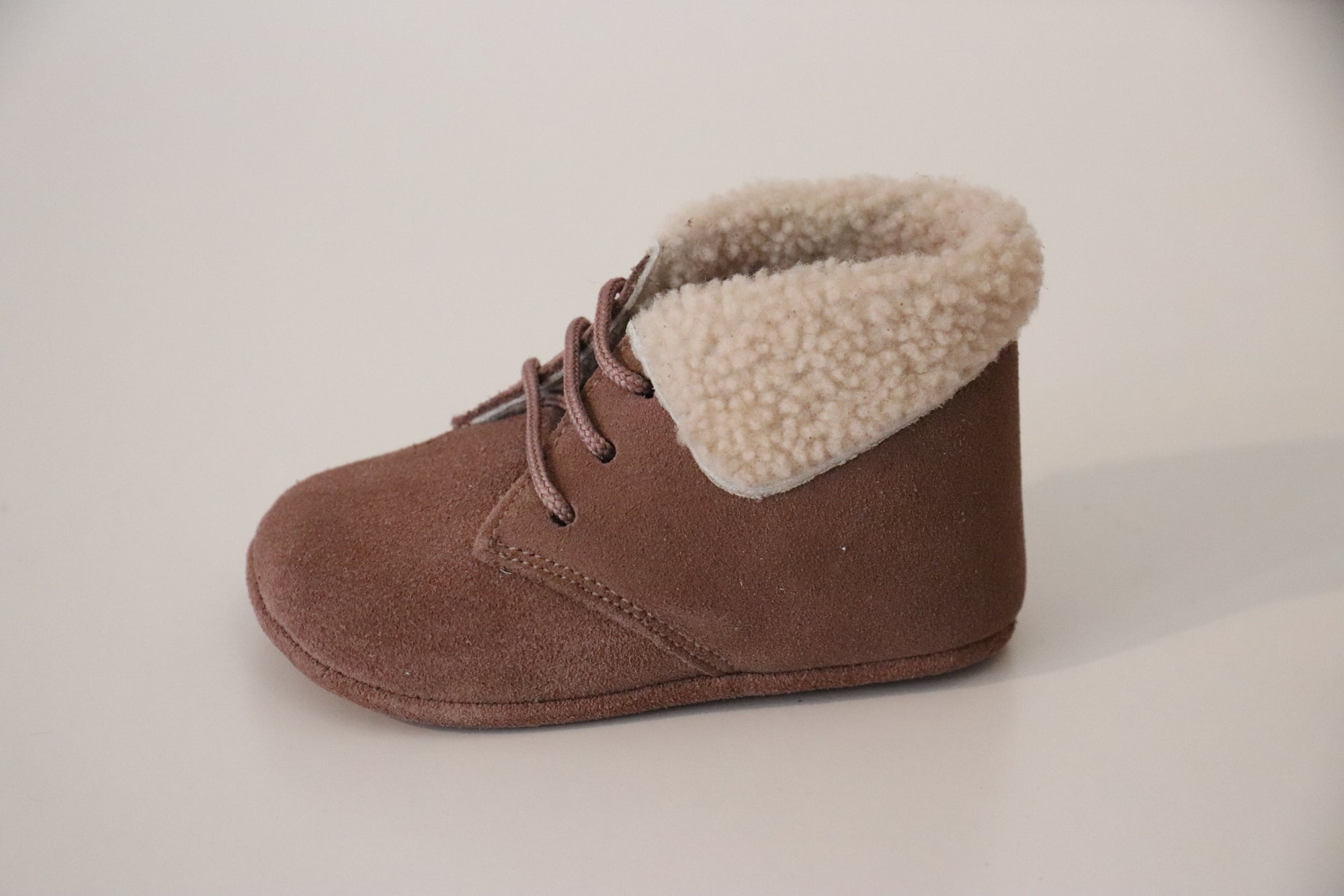 Beberlis Baby Warme Schnürschuhe DOXIE Rosewood - keks.