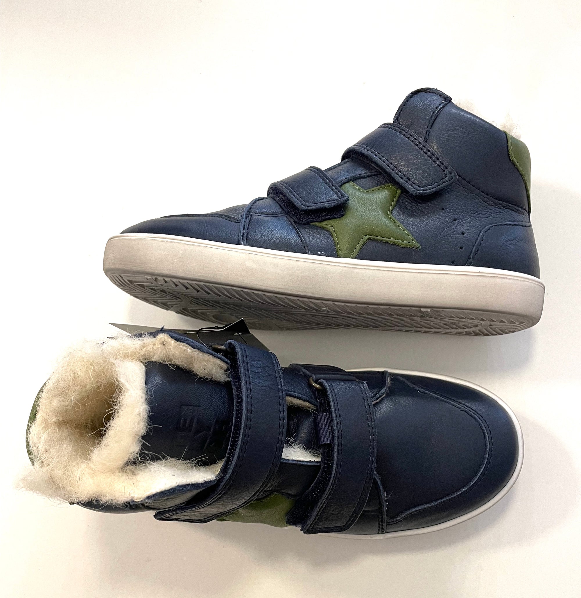 Telyoh Y01064 Dylan Star wasserdichter warmer Sneaker mit Klett DUNKELBLAU - keks.