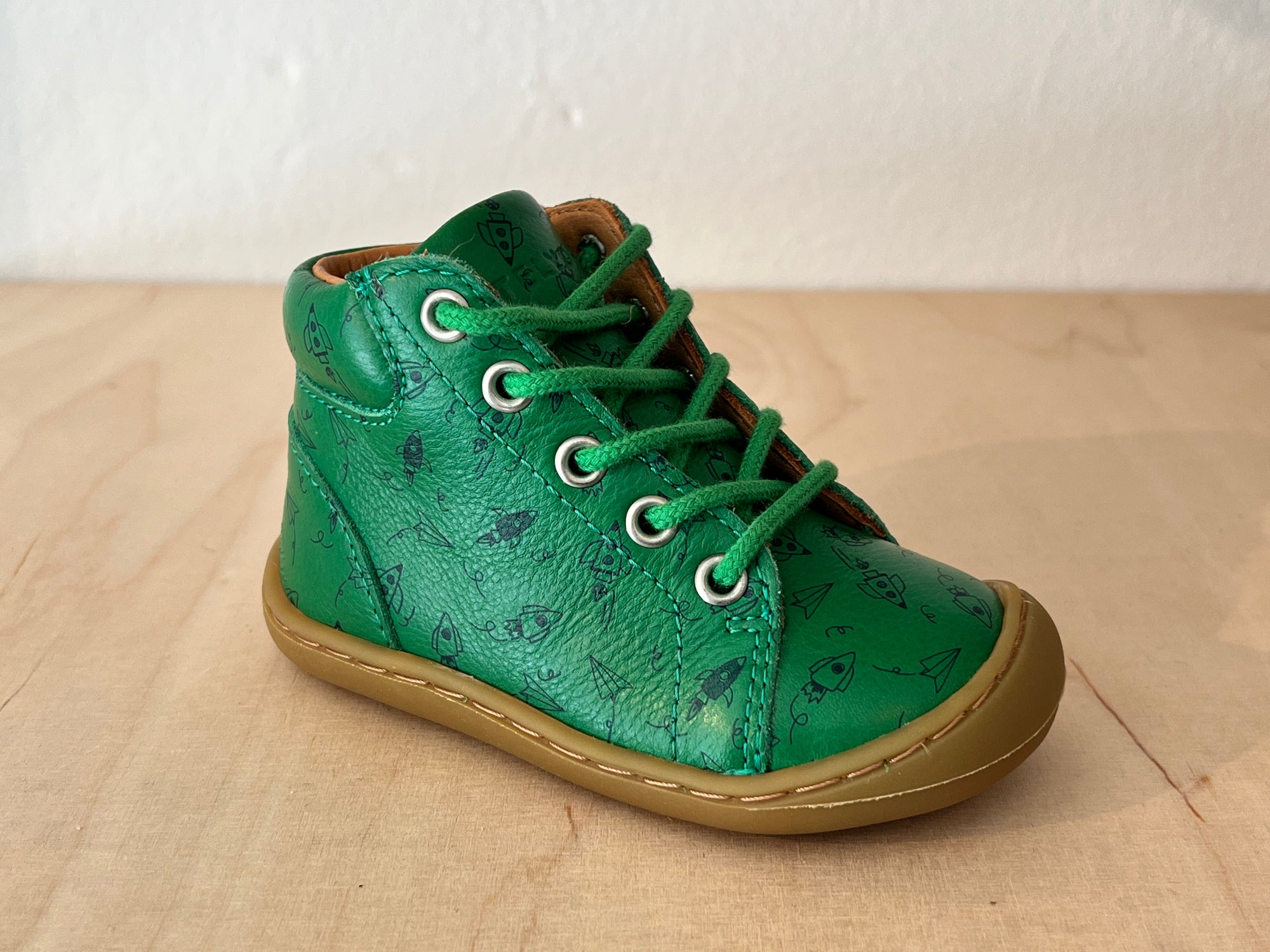 Telyoh Barefoot Y01113 Schnür Lauflerner GREEN RAKETE