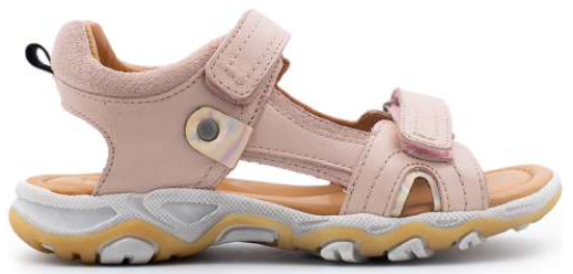 Coole Telyoh Mason Trekkingsandalen in Nude. Sportliche Kindersandalen mit Klettverschluss, flexible weiche Sohle mit Gripp, zum Klettern und Wandern, Foto 1 Schuh seitlich, Nude, hellrosa, dusty Nude, Mädchen 